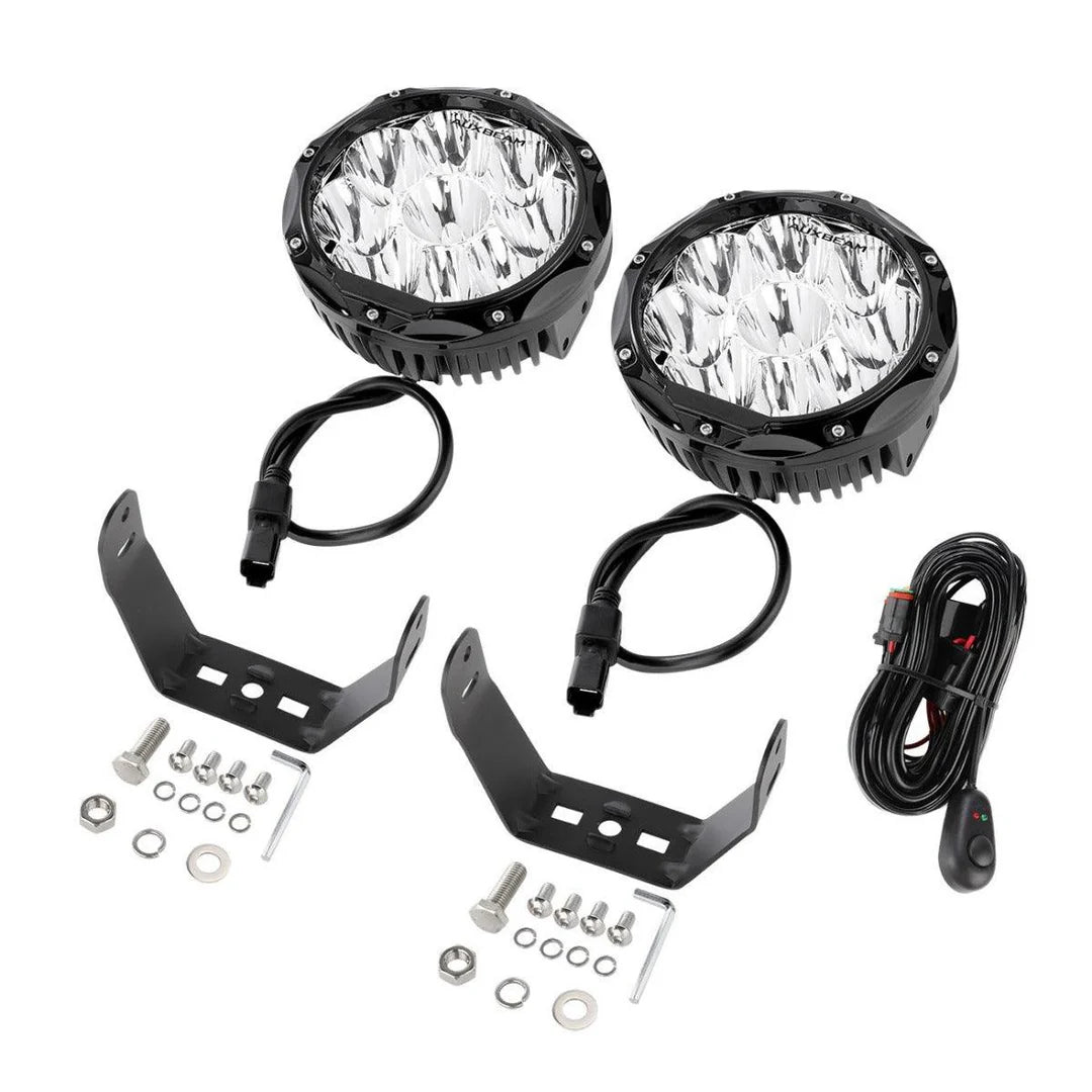 Auxbeam 7" Round Driving Lights LED Off Road Lights 9000LM 90W (Pack Of 2)