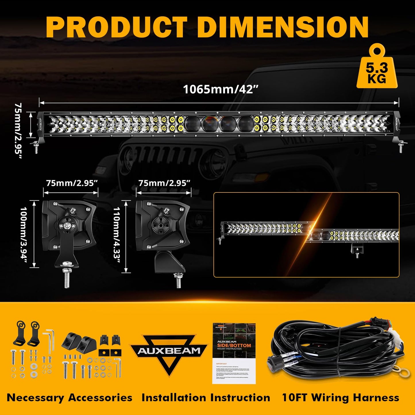 New 5D-PRO Series Super Bright LED Light Bars