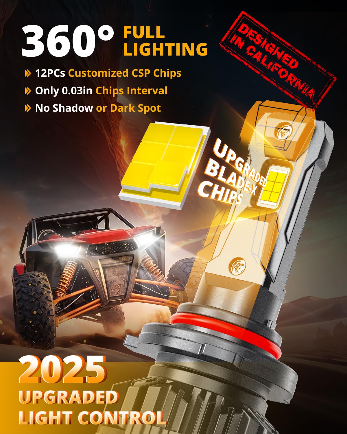 HIGH BRIGHTNESS F22 SERIES 24000LM 110W LED HEADLIGHT BULBS 6500K COOL WHITE