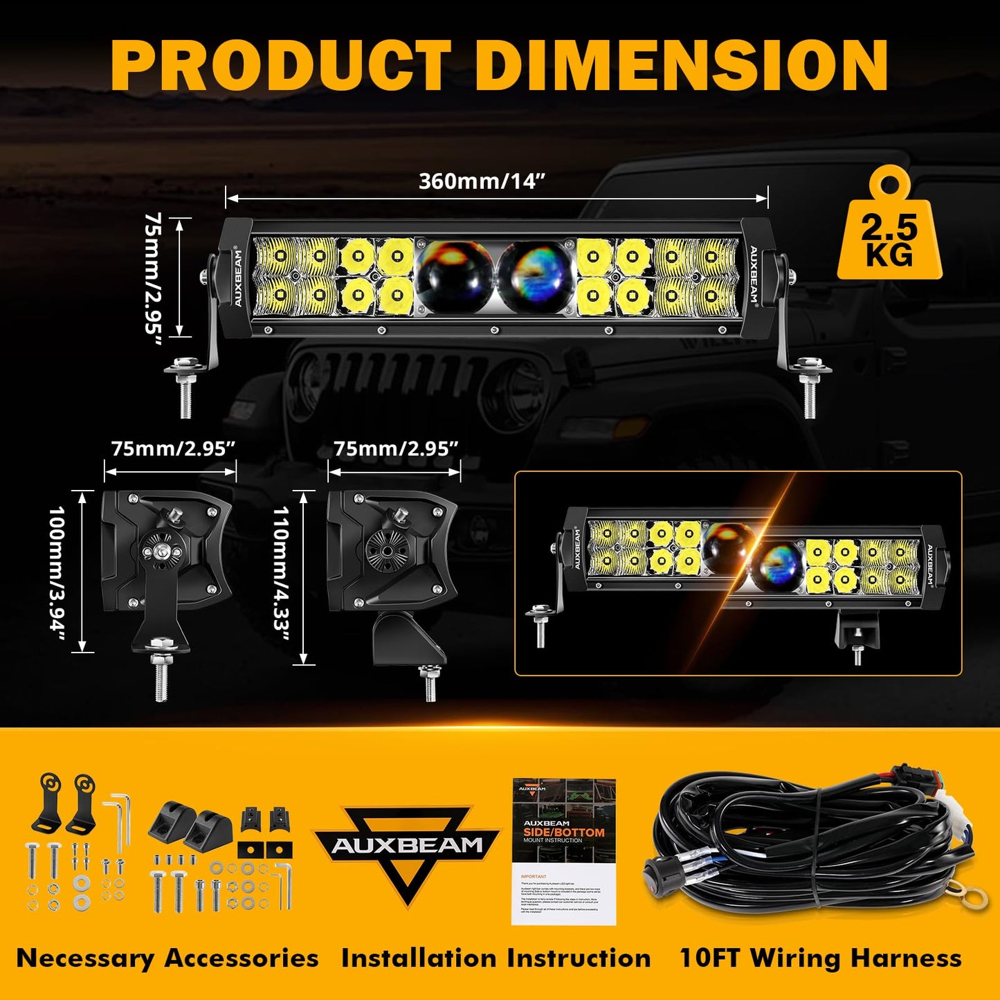 New 5D-PRO Series Super Bright LED Light Bars