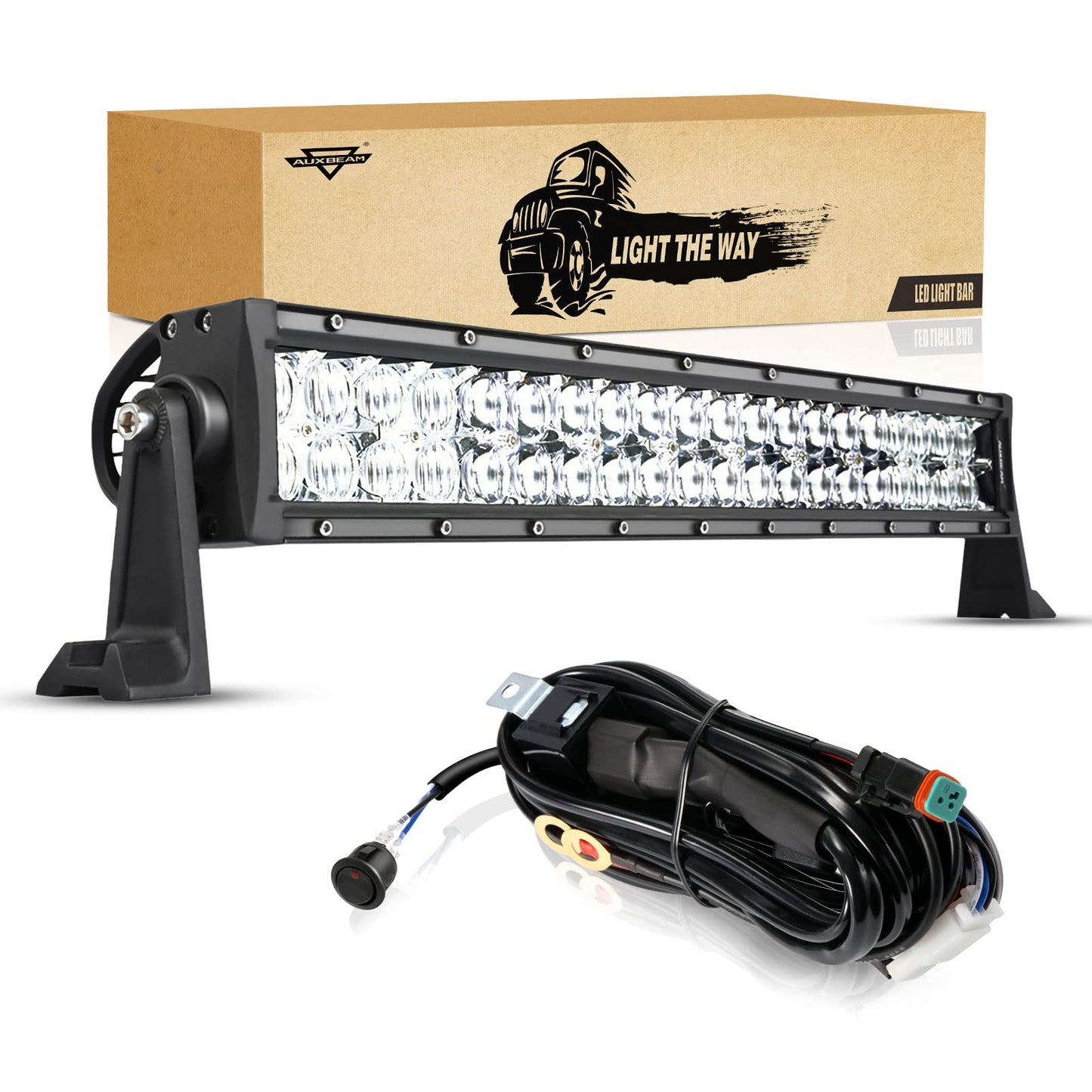5D SERIES 22 INCH/32 INCH/42 INCH/50 INCH/52 INCH COMBO BEAM STRAIGHT DOUBLE ROW LED LIGHT BAR