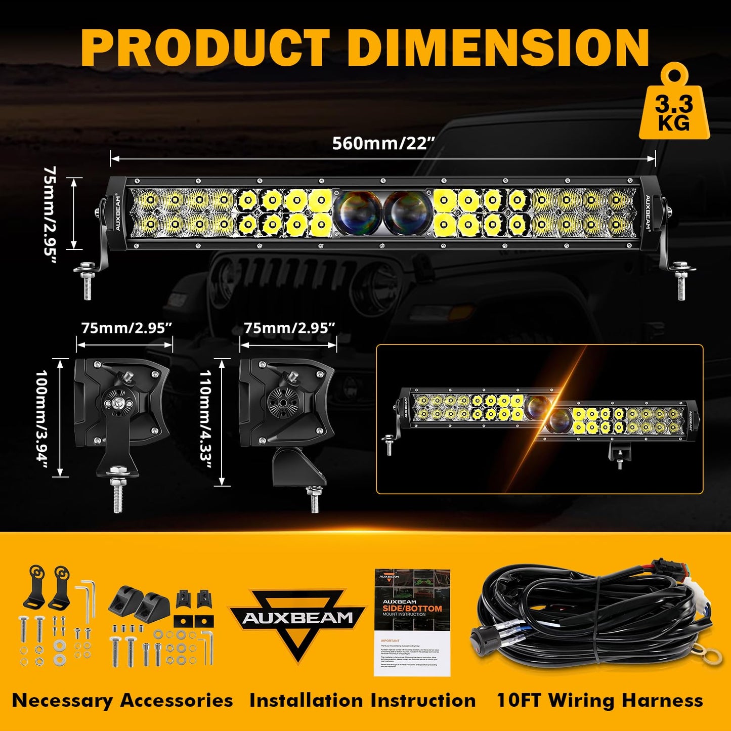New 5D-PRO Series Super Bright LED Light Bars