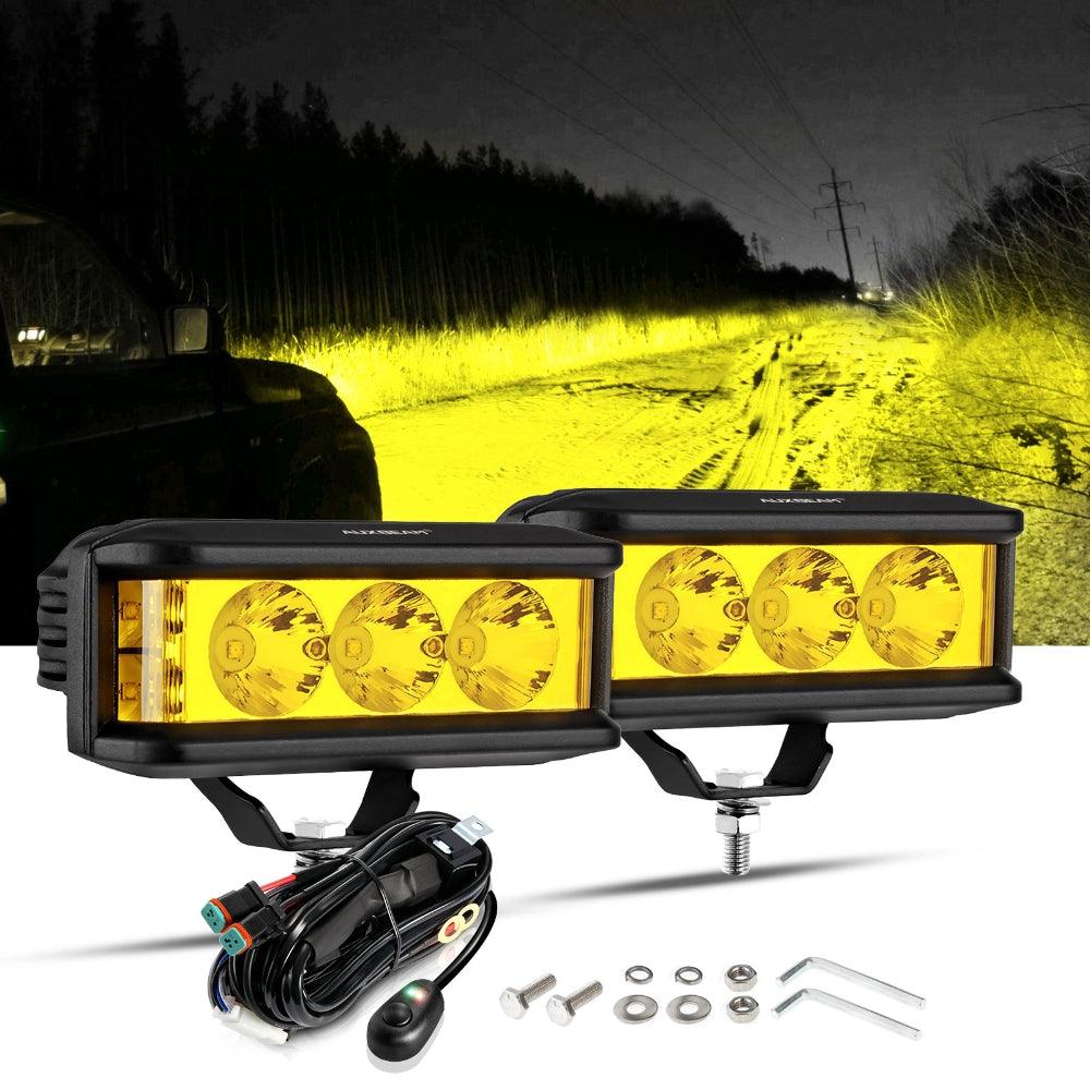 R5 Series 5 Inch 68W White Square Side Shooter Spot Beam LED Pod Lights LED Light Bar