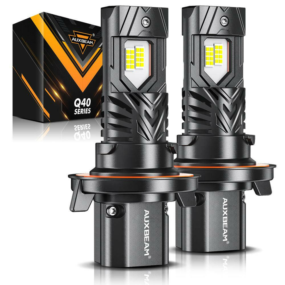 AUXBEAM Q40 Series Ultra-High Brightness 30000LM 120W LED Headlight Bulbs 6500K.
