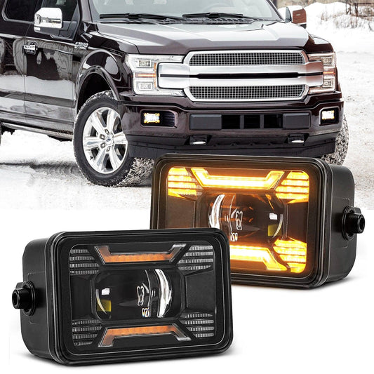 60W LED Fog Lights with DRL/ Turn Signal for Ford F150 2015 2016 2017 2018 2019 2020