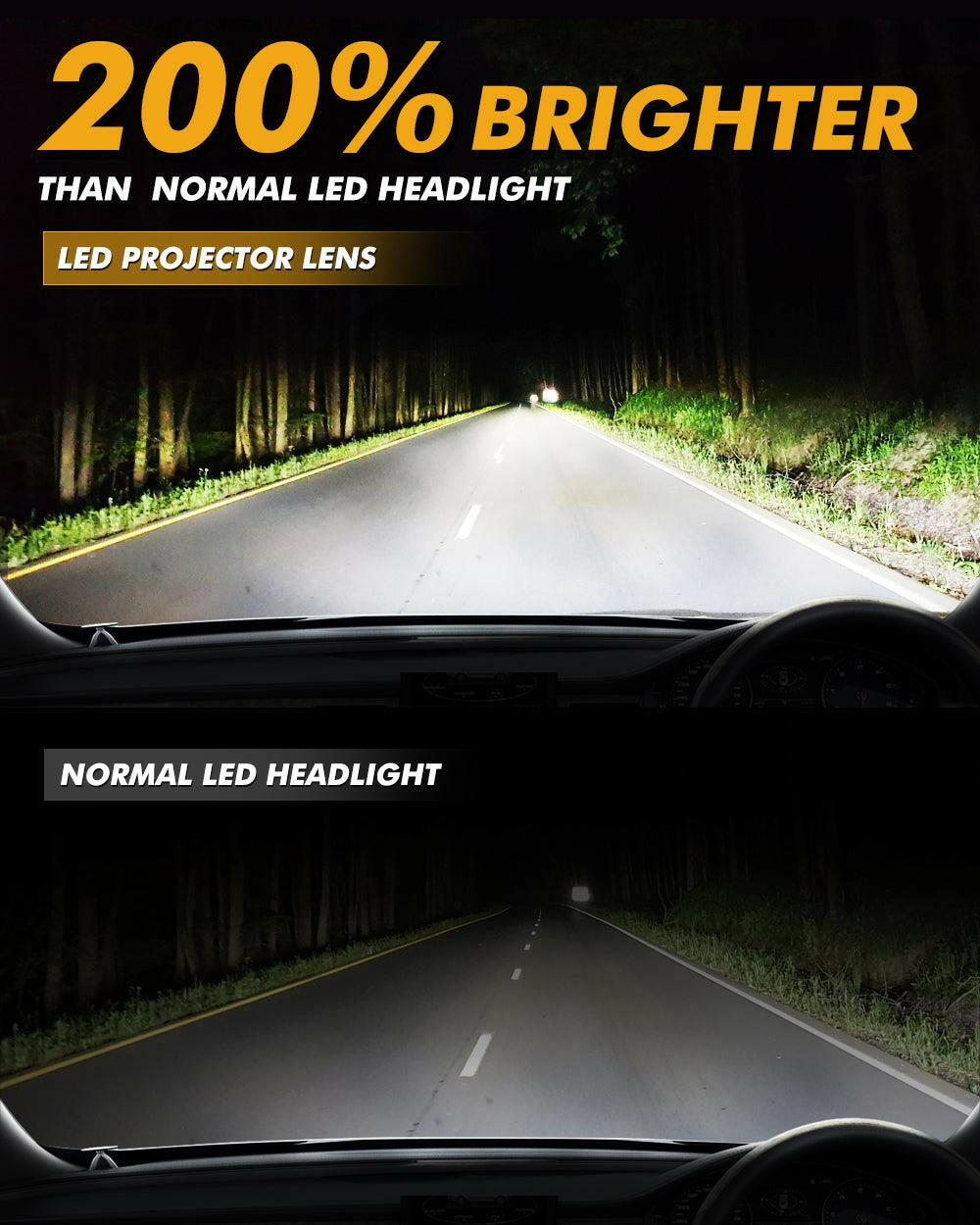 BI-LED PROJECTOR LENS HEADLIGHT 2.5 INCH 80W 6000K NON-DESTRUCTIVE INSTALLATION.