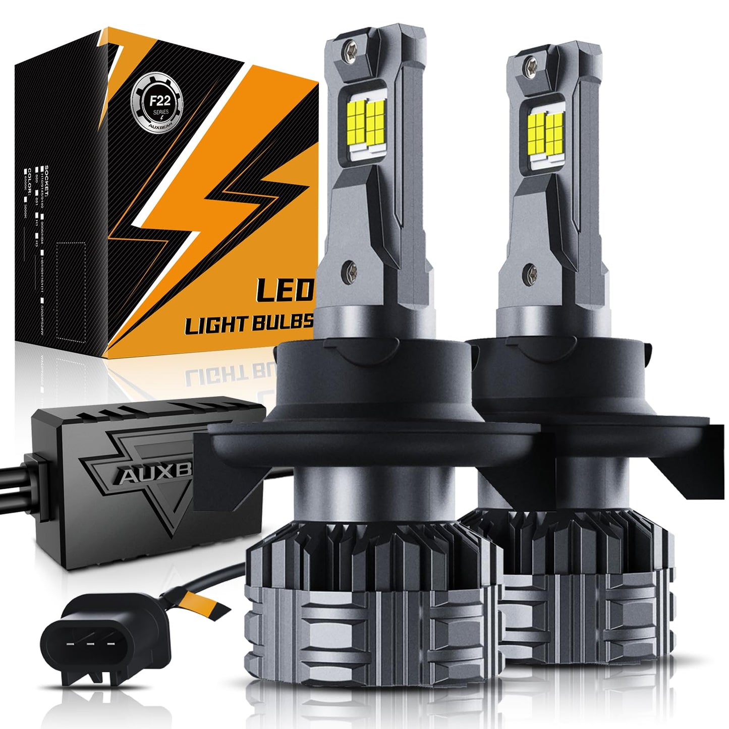 HIGH BRIGHTNESS F22 SERIES 24000LM 110W LED HEADLIGHT BULBS 6500K COOL WHITE