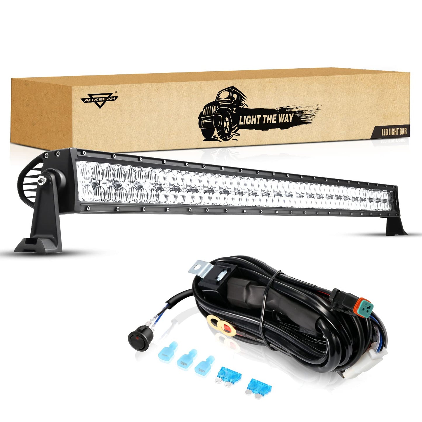 5D SERIES 22 INCH/32 INCH/42 INCH/50 INCH/52 INCH COMBO BEAM STRAIGHT DOUBLE ROW LED LIGHT BAR
