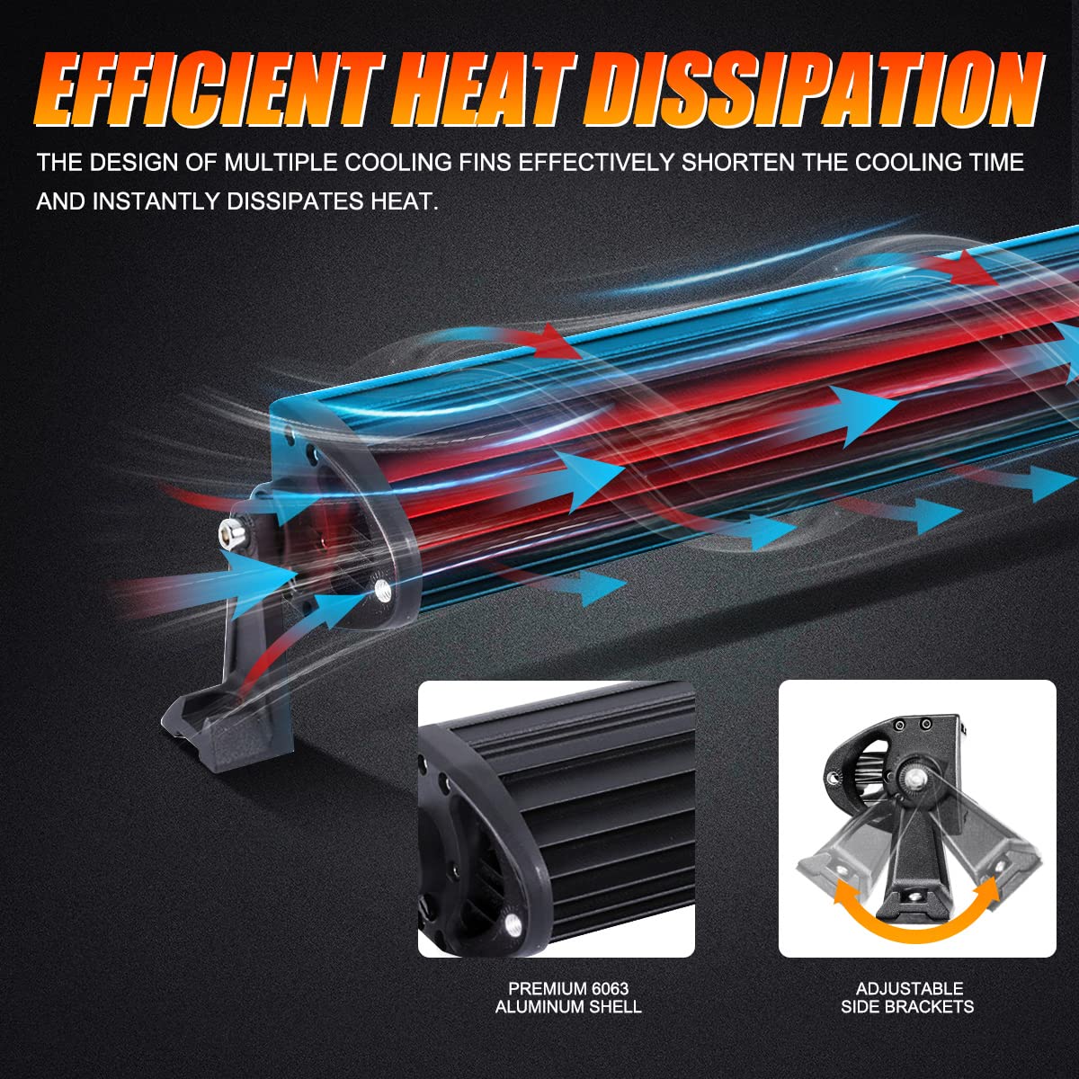 5D SERIES 22 INCH/32 INCH/42 INCH/50 INCH/52 INCH COMBO BEAM STRAIGHT DOUBLE ROW LED LIGHT BAR