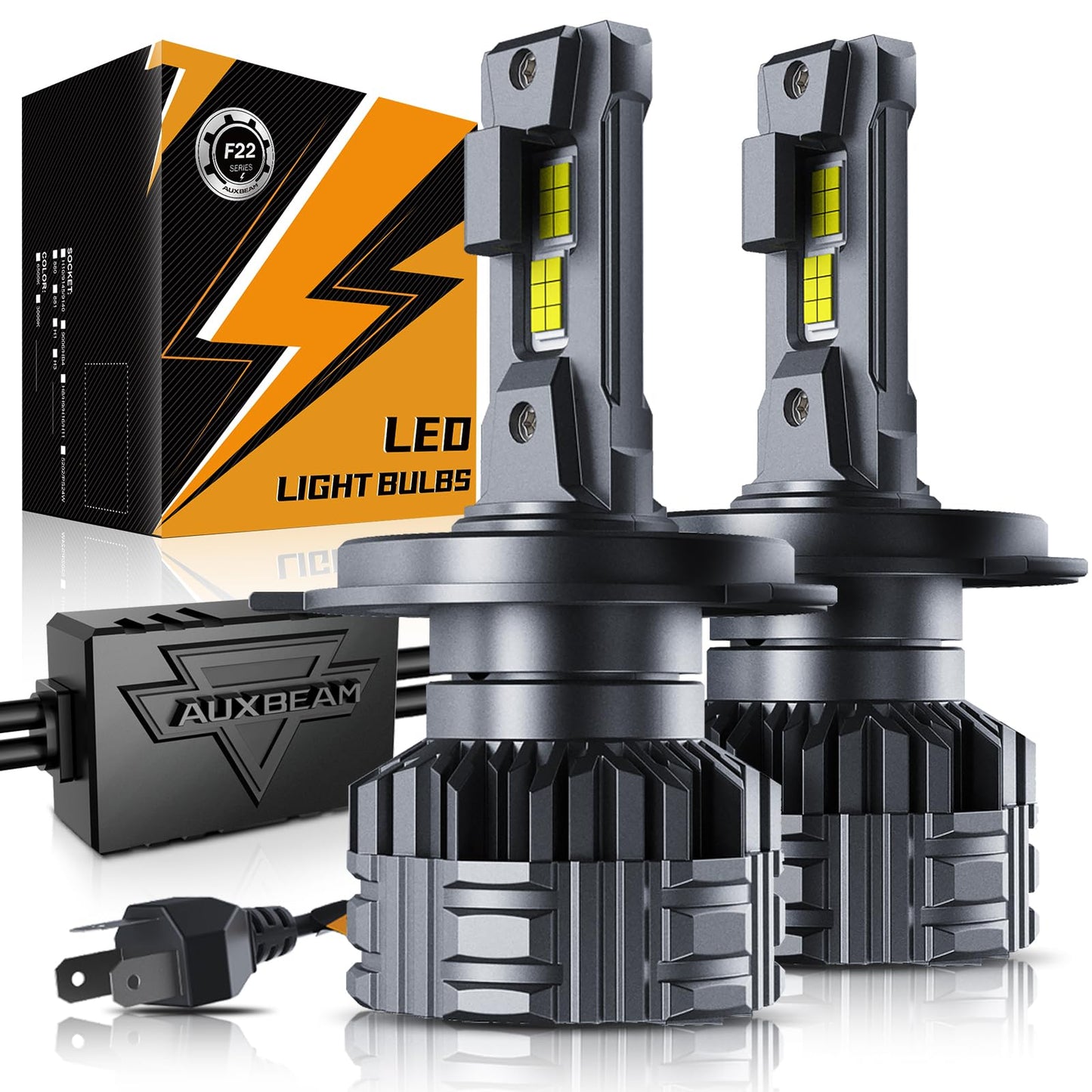 HIGH BRIGHTNESS F22 SERIES 24000LM 110W LED HEADLIGHT BULBS 6500K COOL WHITE