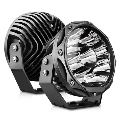 Auxbeam 7" Round Driving Lights LED Off Road Lights 9000LM 90W (Pack Of 2)