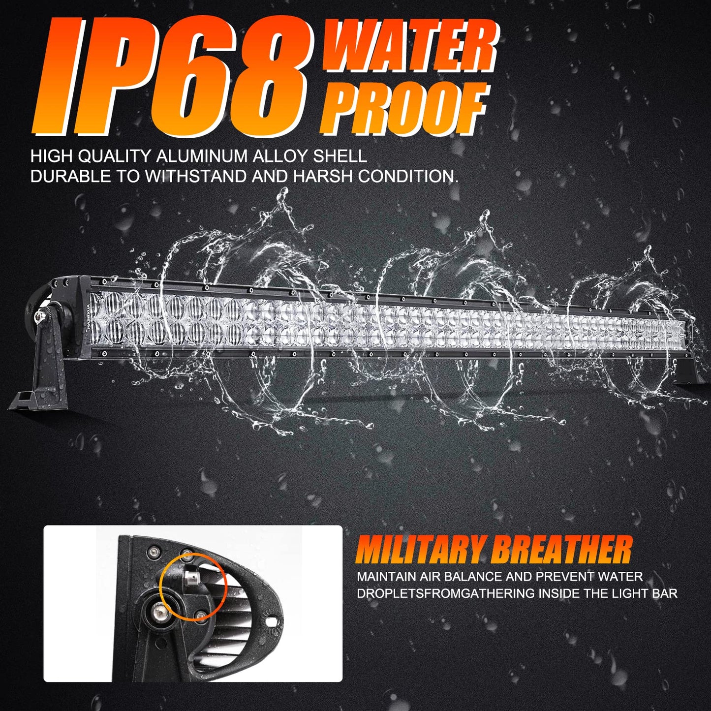 5D SERIES 22 INCH/32 INCH/42 INCH/50 INCH/52 INCH COMBO BEAM STRAIGHT DOUBLE ROW LED LIGHT BAR