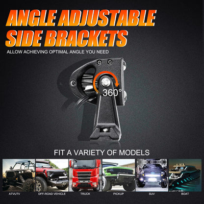 5D SERIES 22 INCH/32 INCH/42 INCH/50 INCH/52 INCH COMBO BEAM STRAIGHT DOUBLE ROW LED LIGHT BAR