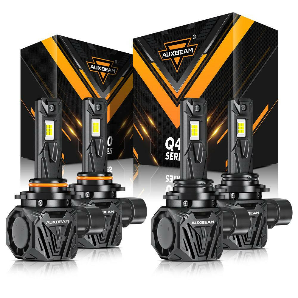 AUXBEAM Q40 Series Ultra-High Brightness 30000LM 120W LED Headlight Bulbs 6500K.