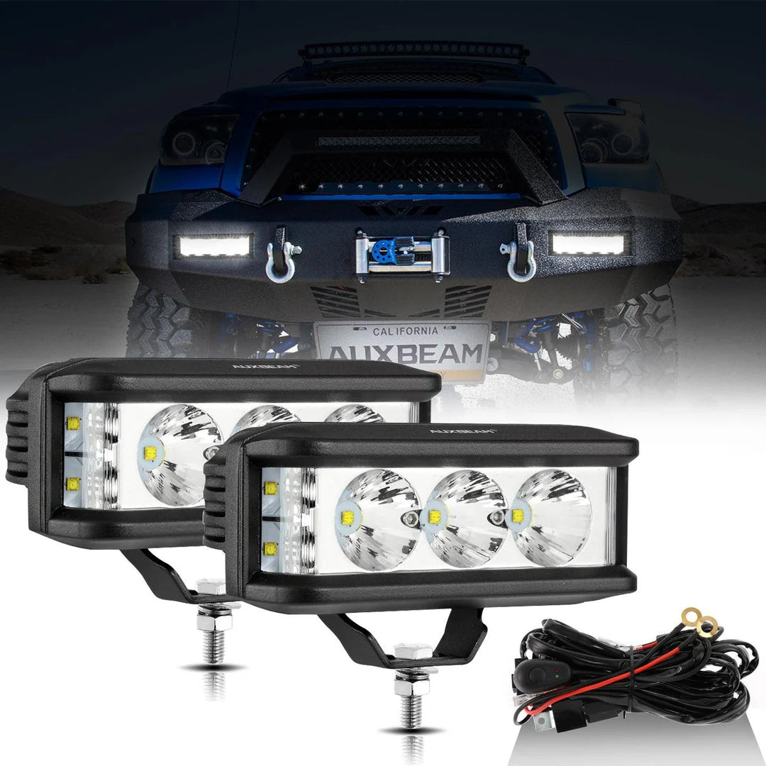 R5 Series 5 Inch 68W White Square Side Shooter Spot Beam LED Pod Lights LED Light Bar