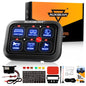Auxbeam 6 Gang LED Lights Switch Panel BC60 Universal Circuit Control Relay System.