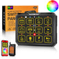 Auxbeam AC-1200 RGB Switch Panel with APP & Remote Control Toogle Momentary Mode.