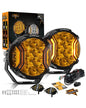 Auxbeam V-ULTRA Series 5 Inch 172W LED Side Shooter Amber Pod Lights Amber DRL.