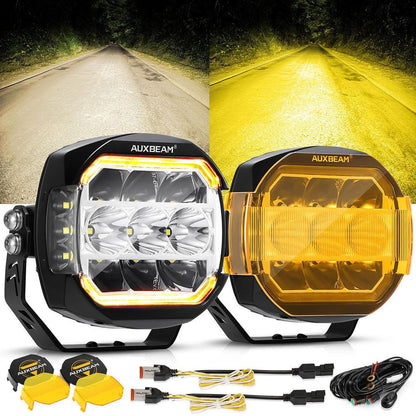 Auxbeam X-PRO SERIES 3" 40W LED Pods Cube 4800LM White And Yellow Fog Lights