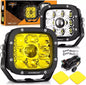 AUXBEAM XP-ULTRA SERIES 5 INCH 110W 11000LM WHITE/AMBER LED DRIVING LIGHTS PODS LIGHT.