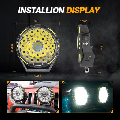 360 PRO Series 7 INCH/9 INCH 360-PRO Series Offroad LED Driving Lights