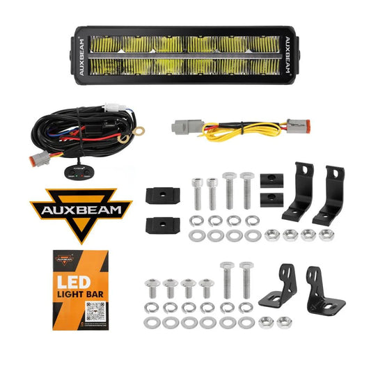 AUXBEAM SP-DRL SERIES 12 INCH 70W 8160LM DUAL ROW OFF ROAD LED LIGHT BAR WITH AMBER&WHITE DRL.