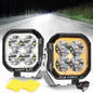 Auxbeam Color Play 3″ 100W LED Pod Light Combo – White DRL + Amber Turn Signal.